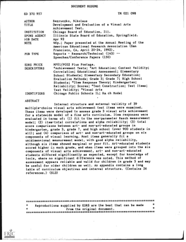 Apr 92 NOTE 46P.; Paper Presented at the Annual Meeting of the American Educational Research Association (San Francisco, CA, April 20-24, 1992)