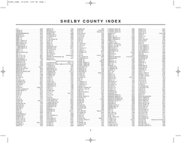 Shelby County Index