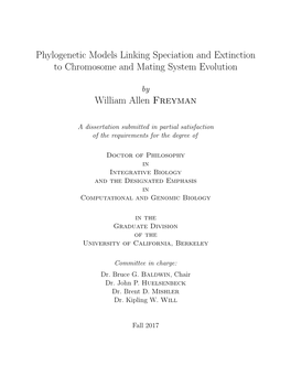 Phylogenetic Models Linking Speciation and Extinction to Chromosome and Mating System Evolution