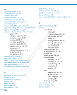 COPYRIGHTED Materialtasks B Changing Color, 319, 321 Backing Up