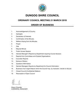 Agenda 21 March 2018 B: 2 Facilitator Was Engaged by Council to Conduct the Hearing and Complete the Necessary Report (Attachment ‘1’)