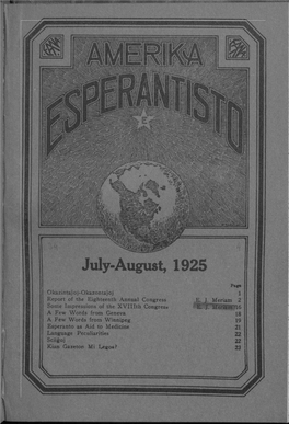 Amerika Esperantisto V34n04 (Jul-Aug 1925)