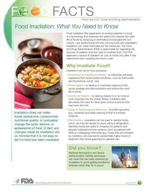 Food Irradiation: What You Need to Know