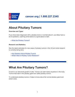 What Are Pituitary Tumors?