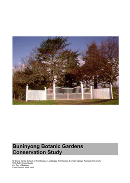 Buninyong Botanic Gardens Conservation Study