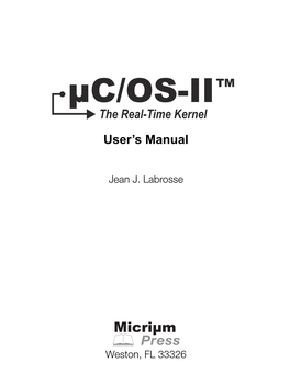 Μc/OS-II User's Manual 1