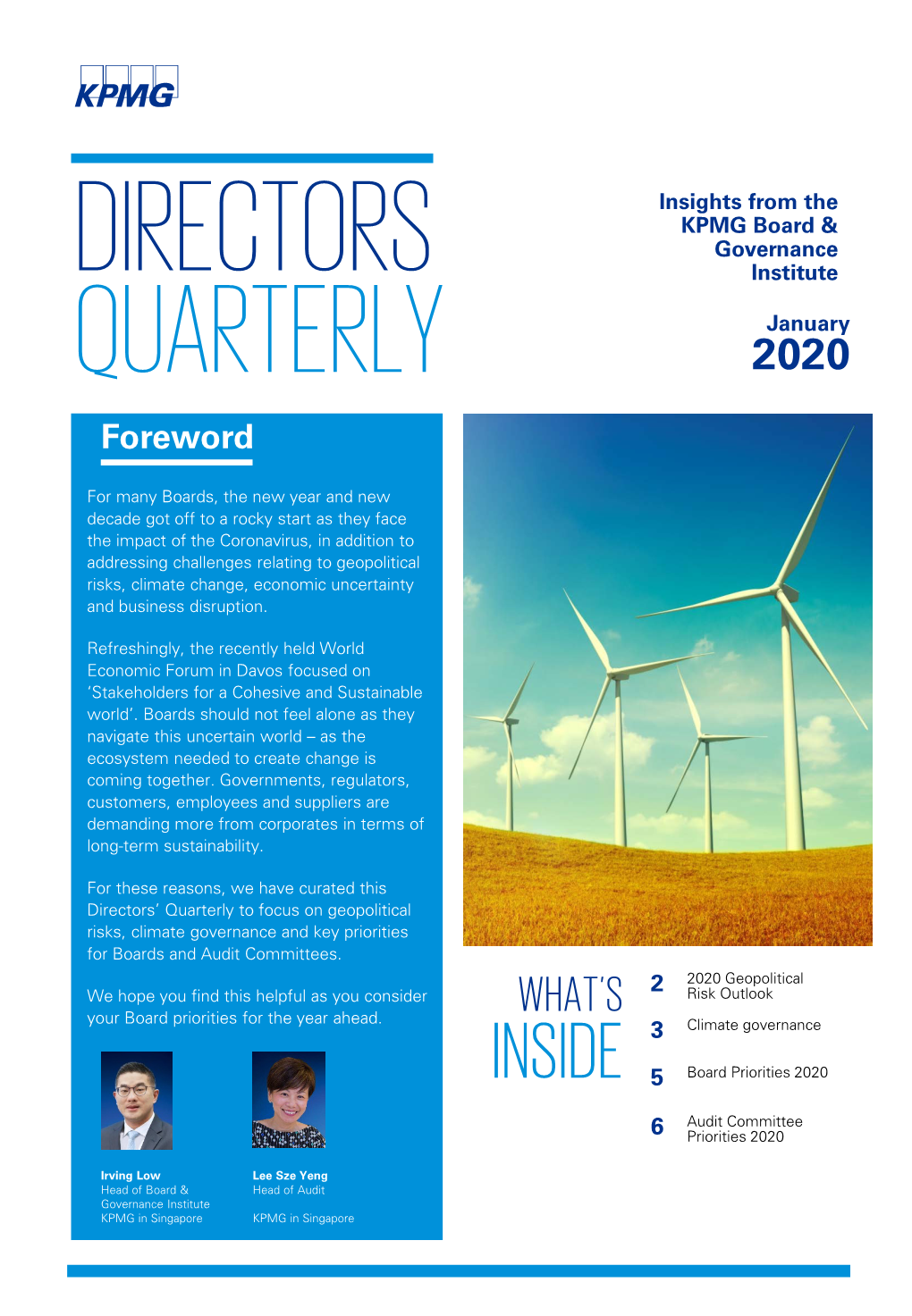Directors Quarterly-Jan 2020