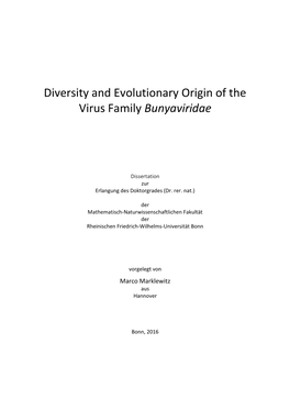 Diversity and Evolutionary Origin of the Virus Family Bunyaviridae