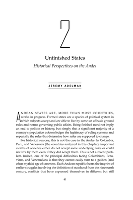 Unfinished States