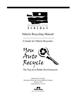 Vehicle Recycling Manual