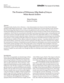 The Promise of Whiteness: Fifty Shades of Grey As White Racial Archive