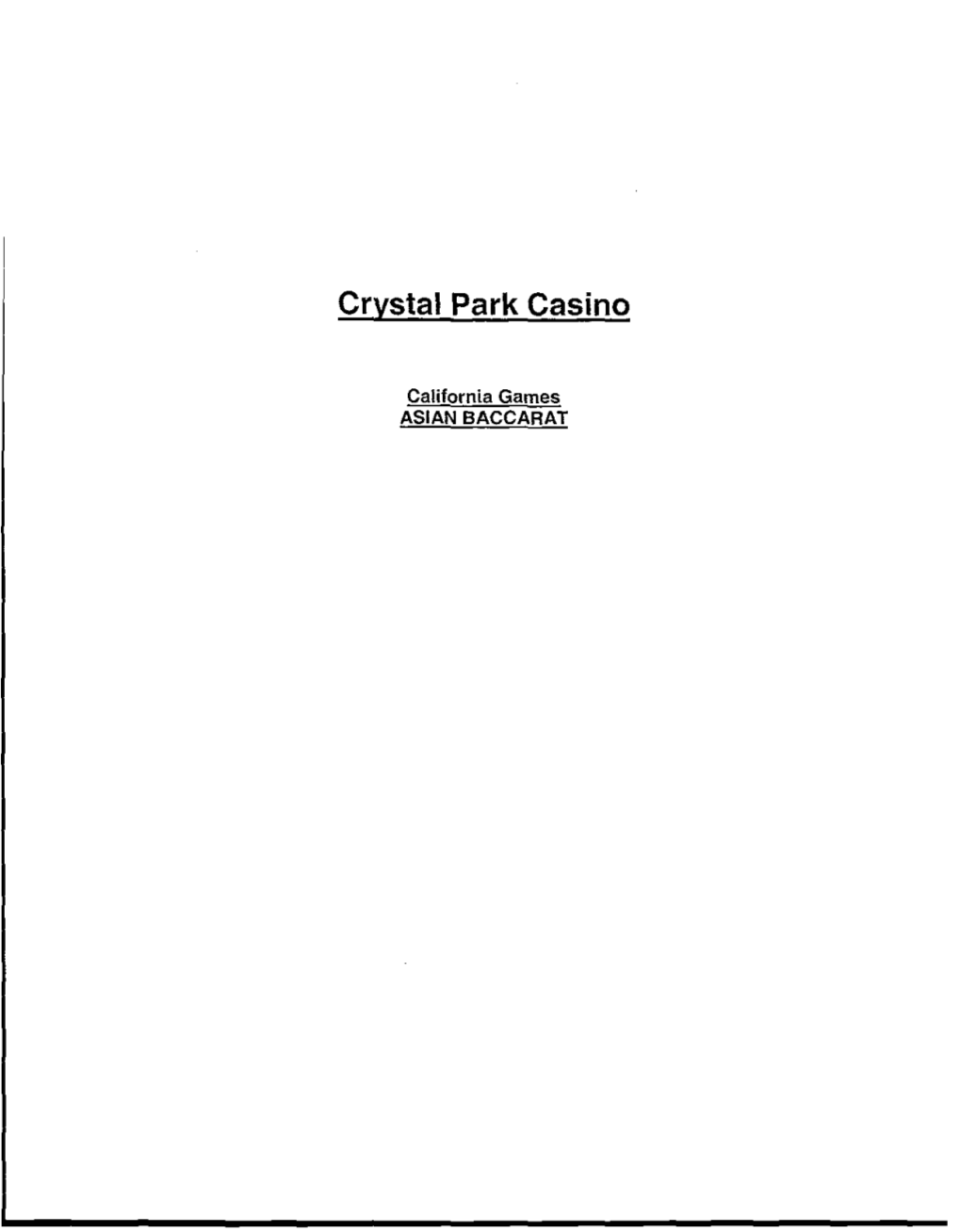 Crystal Park Casino