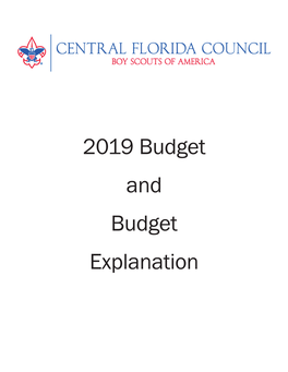 2019 Budget and Budget Explanation