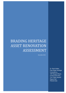 Heritage Asset Renovation Report