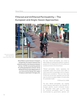 Filtered and Unfiltered Permeability – the European and Anglo-Saxon Approaches