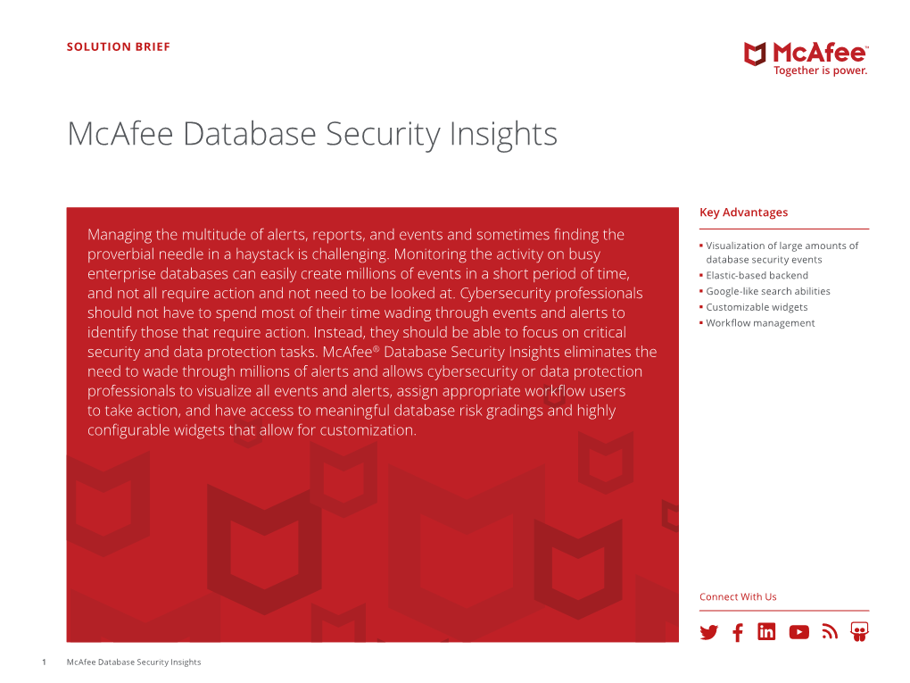 Mcafee Database Security Insights