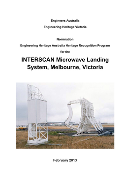 INTERSCAN Microwave Landing System, Melbourne, Victoria