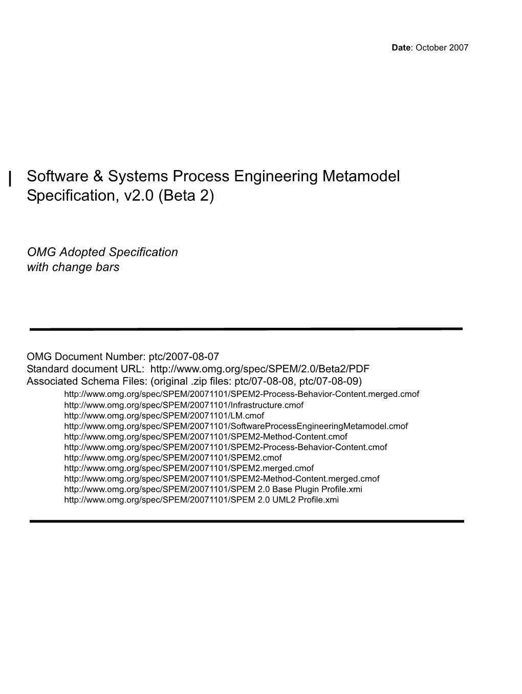 Software & Systems Process Engineering Metamodel