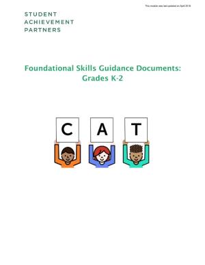 Foundational Skills Guidance Documents: Grades K-2