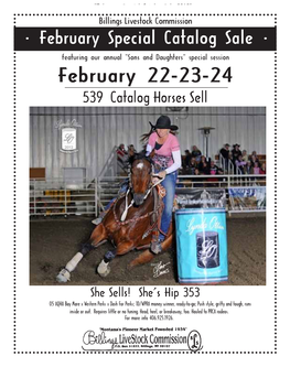 February 22-23-24 539 Catalog Horses Sell