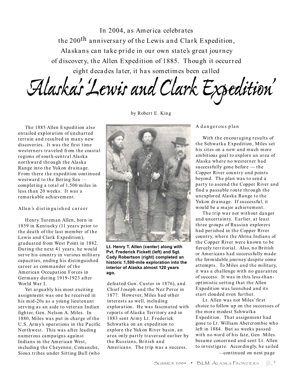 Alaska's 'Lewis and Clark Expedition'