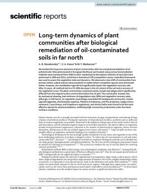 Long-Term Dynamics of Plant Communities After Biological