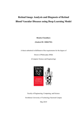 Retinal Image Analysis and Diagnosis of Retinal Blood Vascular Diseases Using Deep Learning Model