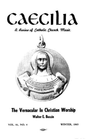 The Vernacular in Christian Worship Walter E