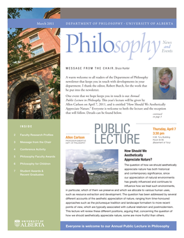 Public Lecture in Philosophy
