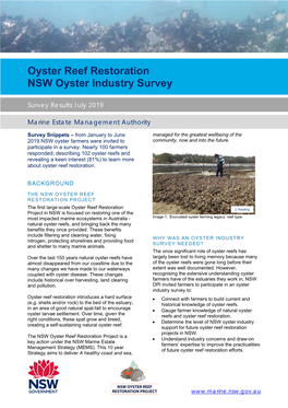 Oyster Reef Restoration Industry Survey