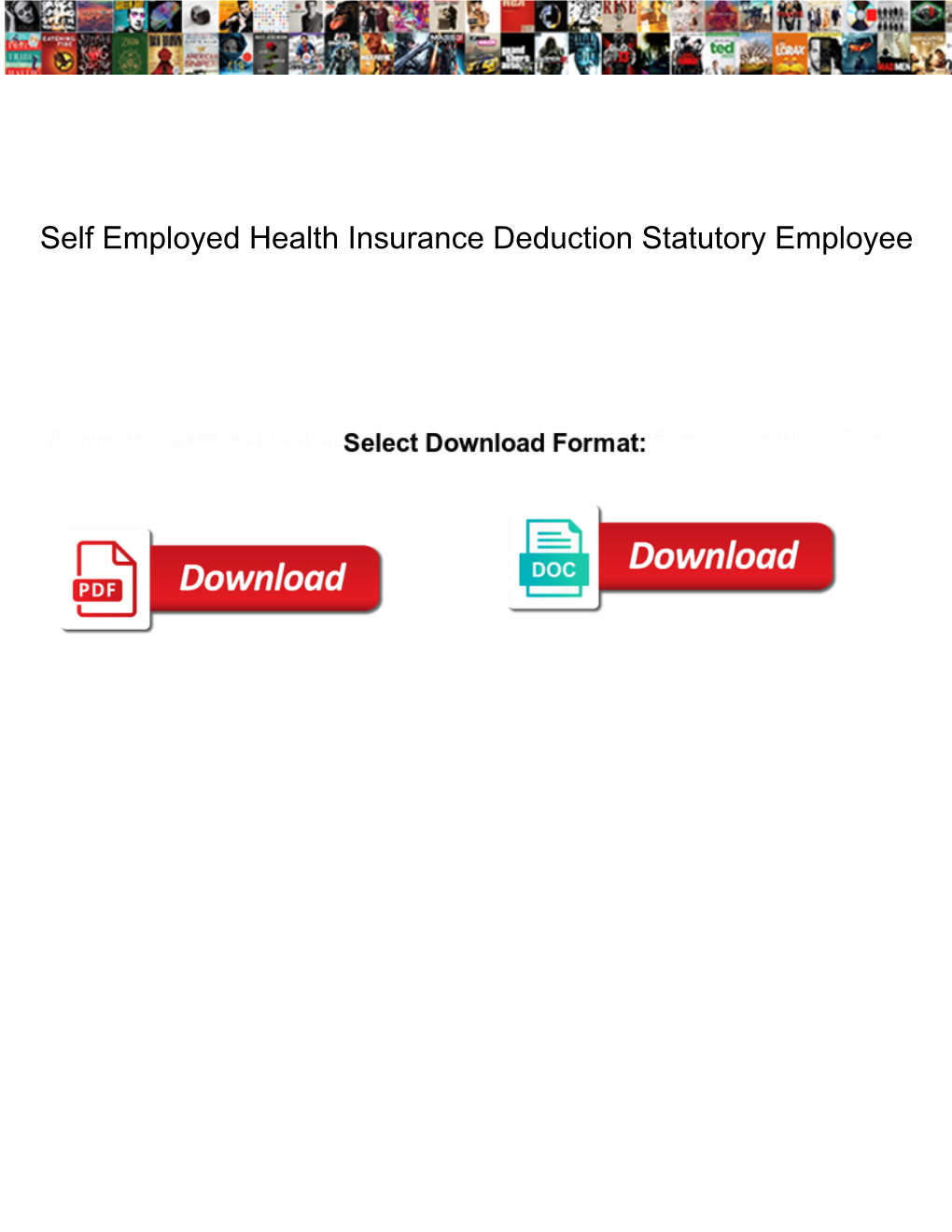 Self Employed Health Insurance Deduction Statutory Employee