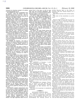 CONGRESSIONAL RECORD—HOUSE, Vol. 155, Pt. 3 February