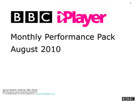August 2010 BBC Iplayer Press Pack