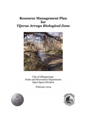 Resource Management Plan for Tijeras Arroyo Biological Zone