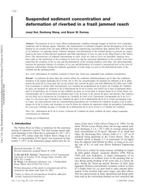 Suspended Sediment Concentration and Deformation of Riverbed in a Frazil Jammed Reach