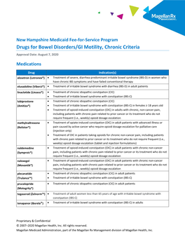 NH Medicaid FFS Drugs for Bowel Disorders/GI Motility, Chronic Criteria