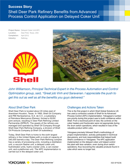 Shell Deer Park Refinery Benefits from Advanced Process Control Application on Delayed Coker Unit