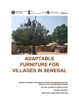 Adaptable Furniture for Villages in Senegal