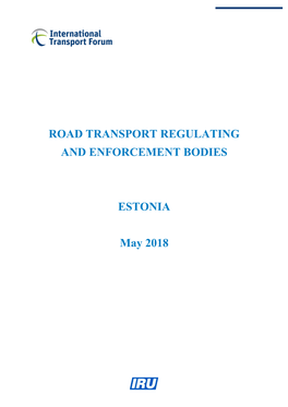 Estonia Road Transport Regulating and Enforcement Bodies