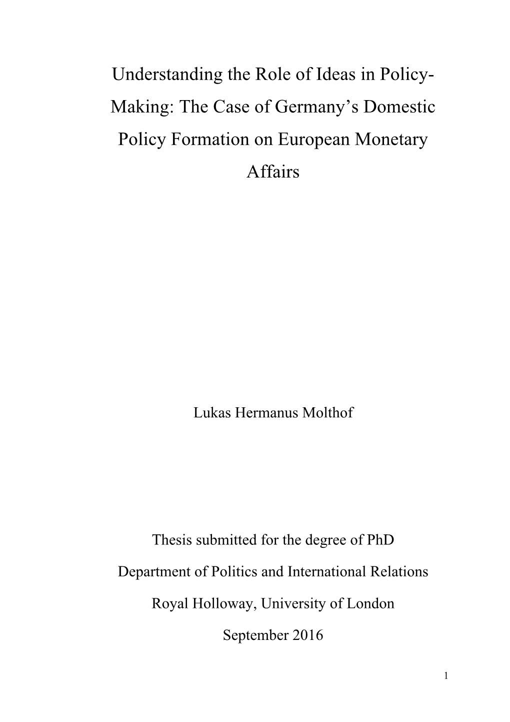 Luuk Molthof Phd Thesis