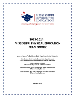 2013-2014 Mississippi Physical Education Framework