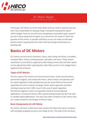Basics of DC Motors