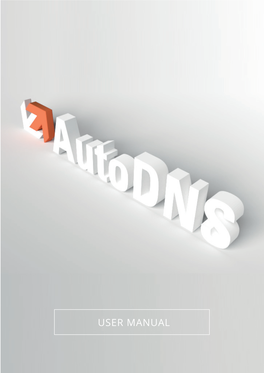 Autodns User Manual