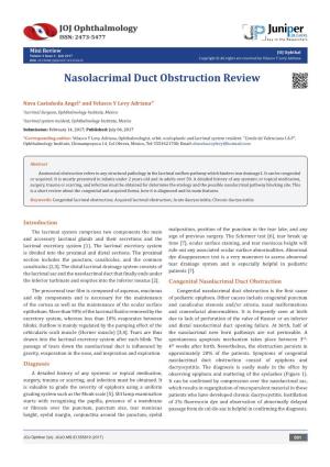 Nasolacrimal Duct Obstruction Review