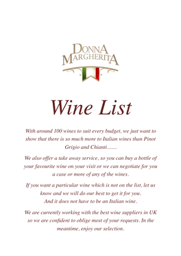 Wine List 2016