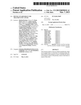 (12) Patent Application Publication (10) Pub. No.: US 2013/0059018 A1 Parollaro Et Al