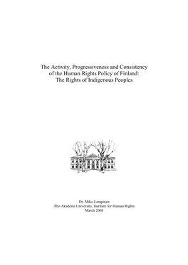 The Activity, Progressiveness and Consistency of the Human Rights Policy of Finland: the Rights of Indigenous Peoples