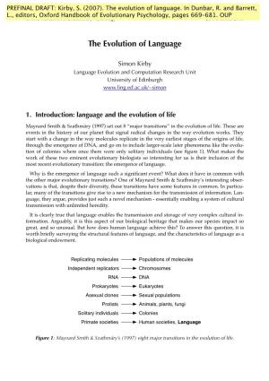 The Evolution of Language.Pdf