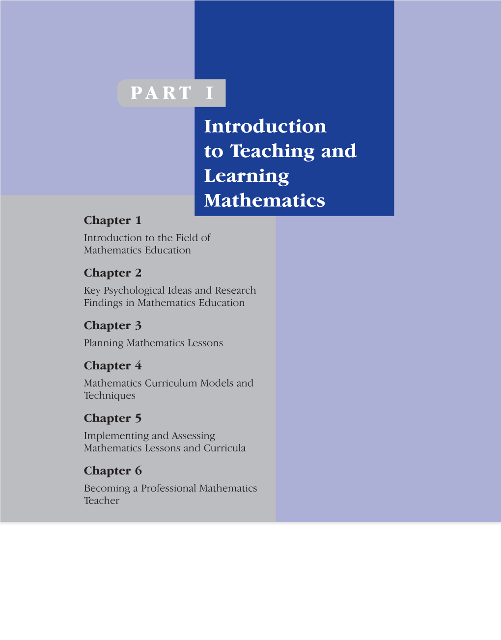 Introduction to Teaching and Learning Mathematics