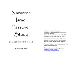 Nazarene Israel Passover Study